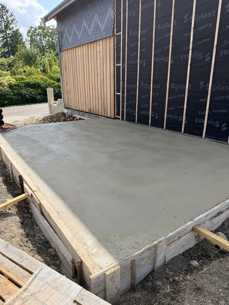 Dalles & supports — vue 1 des travaux SAS DERVAUX