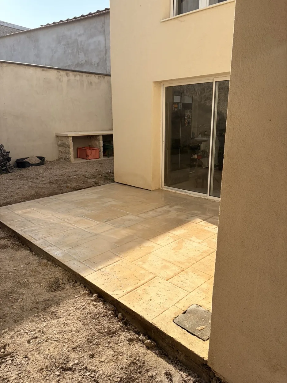 Terrasse — vue 1 des travaux SAS DERVAUX